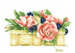 画像1: A basket full of roses   和文説明書付