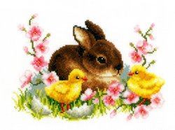 画像1: ◎ Rabbit with Chicks ◎　和文説明書付