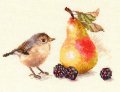 クロスステッチキット　◎　Bird and a pear  ◎