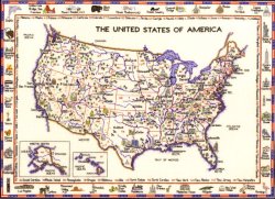 画像1: ◎  World Map  “USA”  ◎  和文説明書付