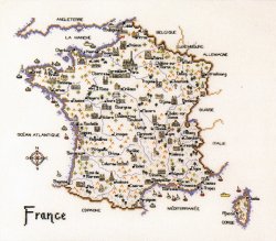 画像1: ◎  World Map  “France”  ◎   和文説明書付