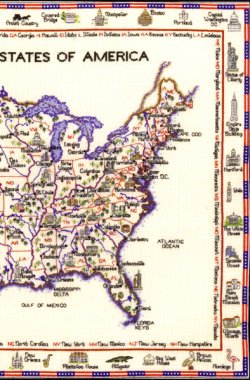 画像3: ◎  World Map  “USA”  ◎  和文説明書付